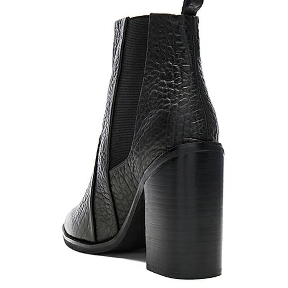 Revolve Sol Sana Elephant Leather black booties size US 10 EURO 40 - Picture 2 of 7